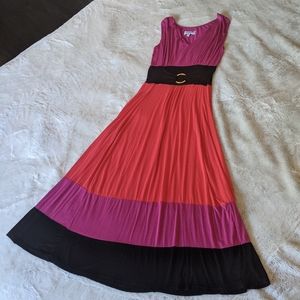 🌸 Liz Lange Completely Me Punk & Black Maxi Dress S